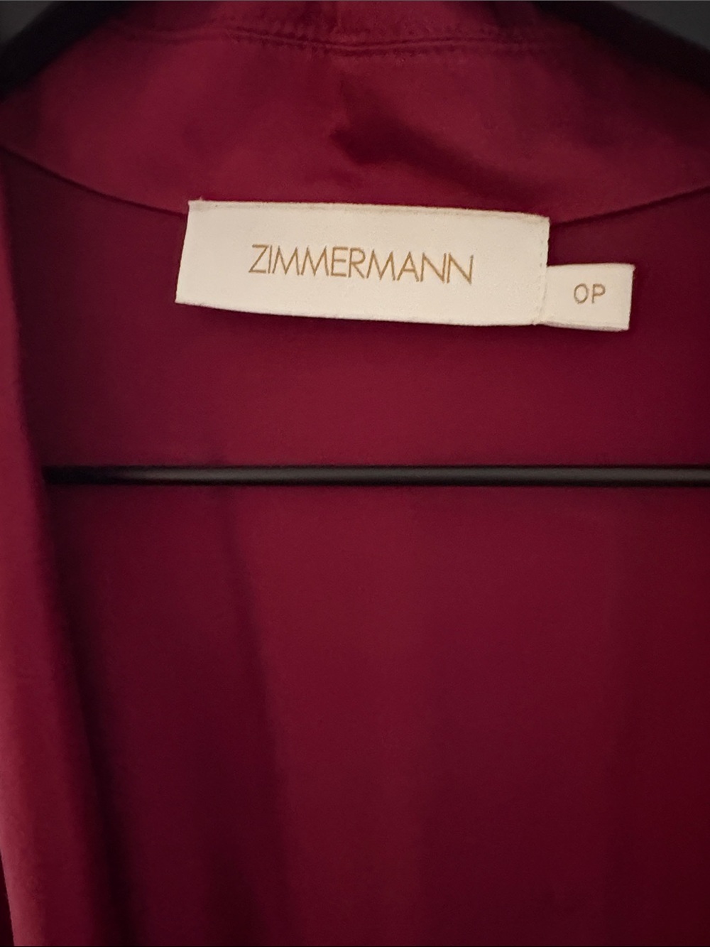Zimmermann Deep Wine Red Blouse - Picture 2 of 6